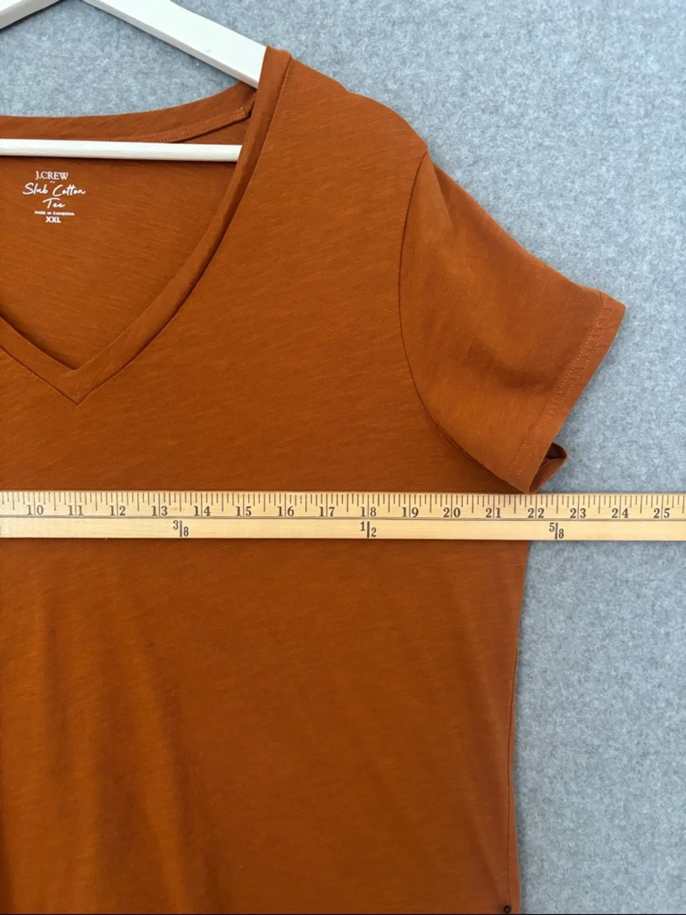 J. Crew Short-sleeve vintage cotton V-neck tee XXL Adobe